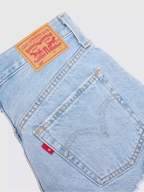 Levis Strauss Pants - Levi’s 501 Original High Rise Button Fly Cut Off Jean Shorts - Light Denim Wash